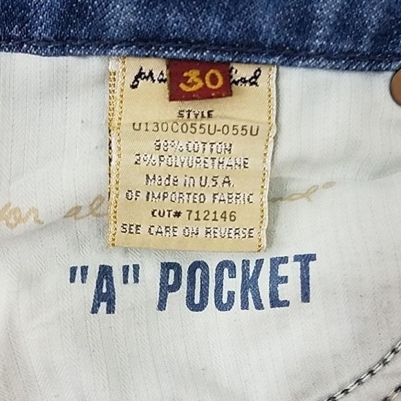 7 for all mankind jeans "A" pocket sz 30 - Picture 6 of 6